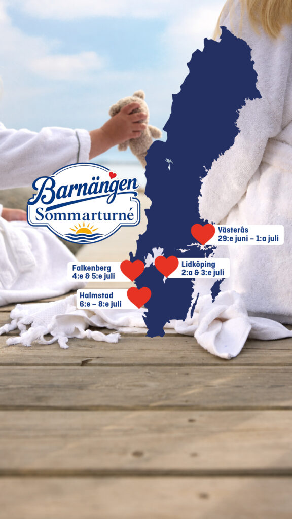 Barnängen sommarturné karta med datum och städer